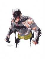 *Sketches/Drawings* Issue BATTLE-DAMAGED BATMAN Comic Art