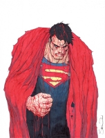 *Sketches/Drawings* Issue BATTLE-DAMAGED SUPERMAN Comic Art