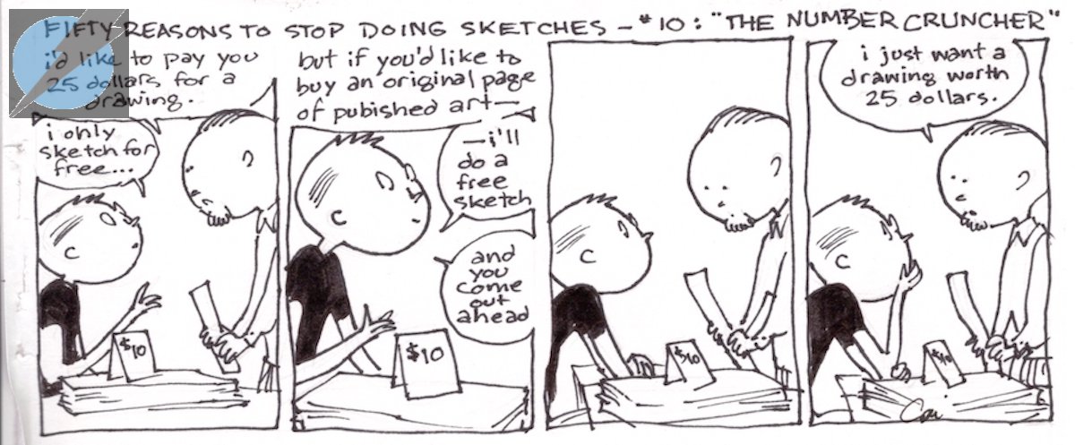 Felix Comic Art :: 50 REASONS TO STOP SKETCHING AT CONVENTIONS by